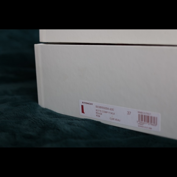 GIVENCHY RED LEATHER BOOTS - Picture 12 of 16